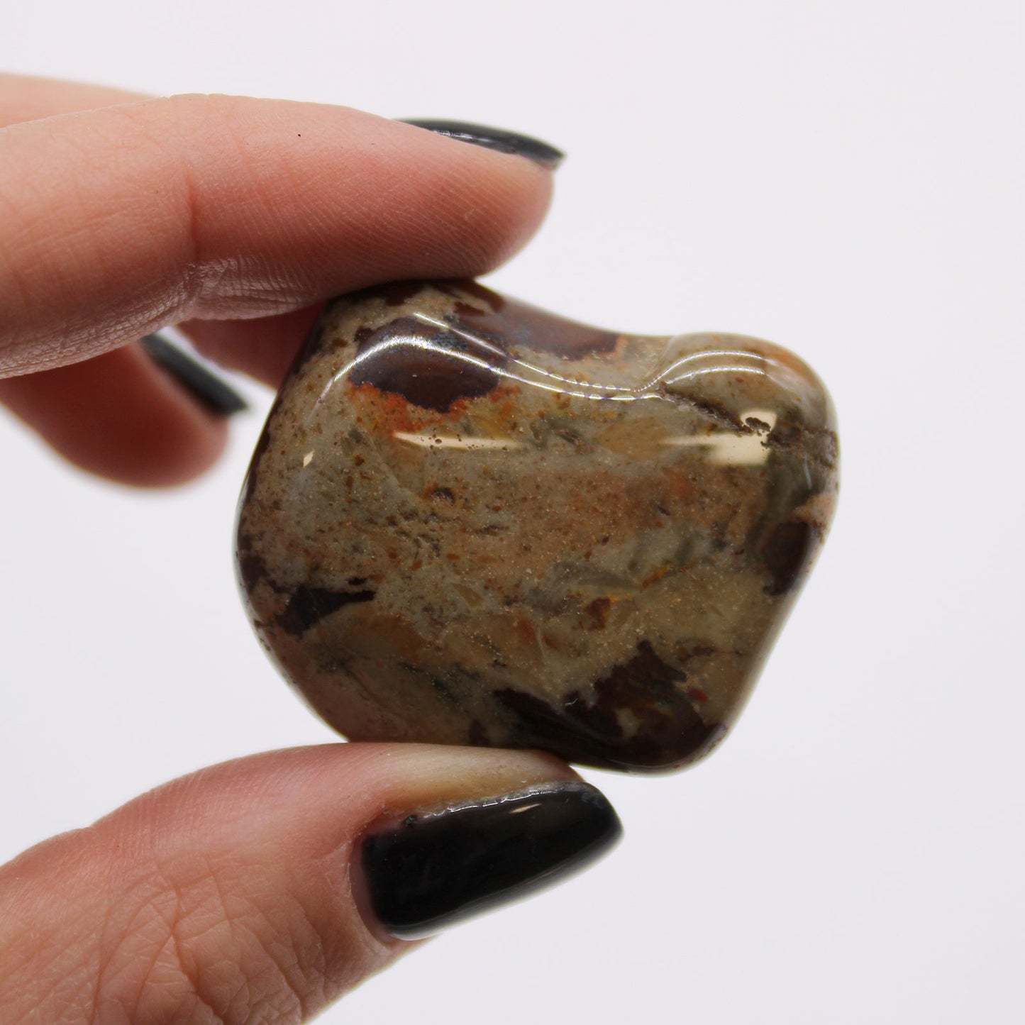 6 x Polished Natural Tumble Stones - Nguni Jasper product packaging on clean background from Quintessential Holistic Health Ltd