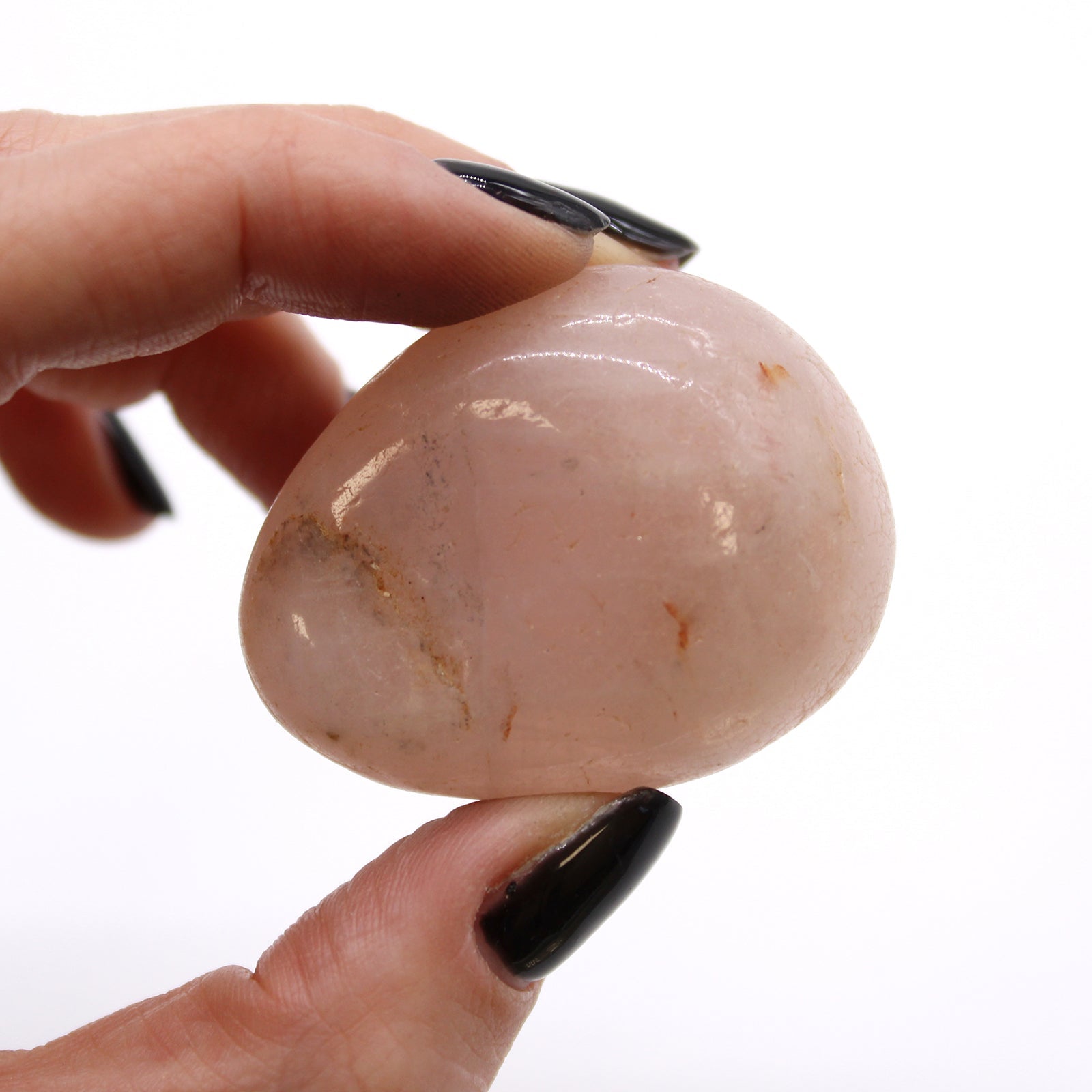 6 x Polished Natural Tumble Stones - Rose Quartz product packaging on clean background from Quintessential Holistic Health Ltd