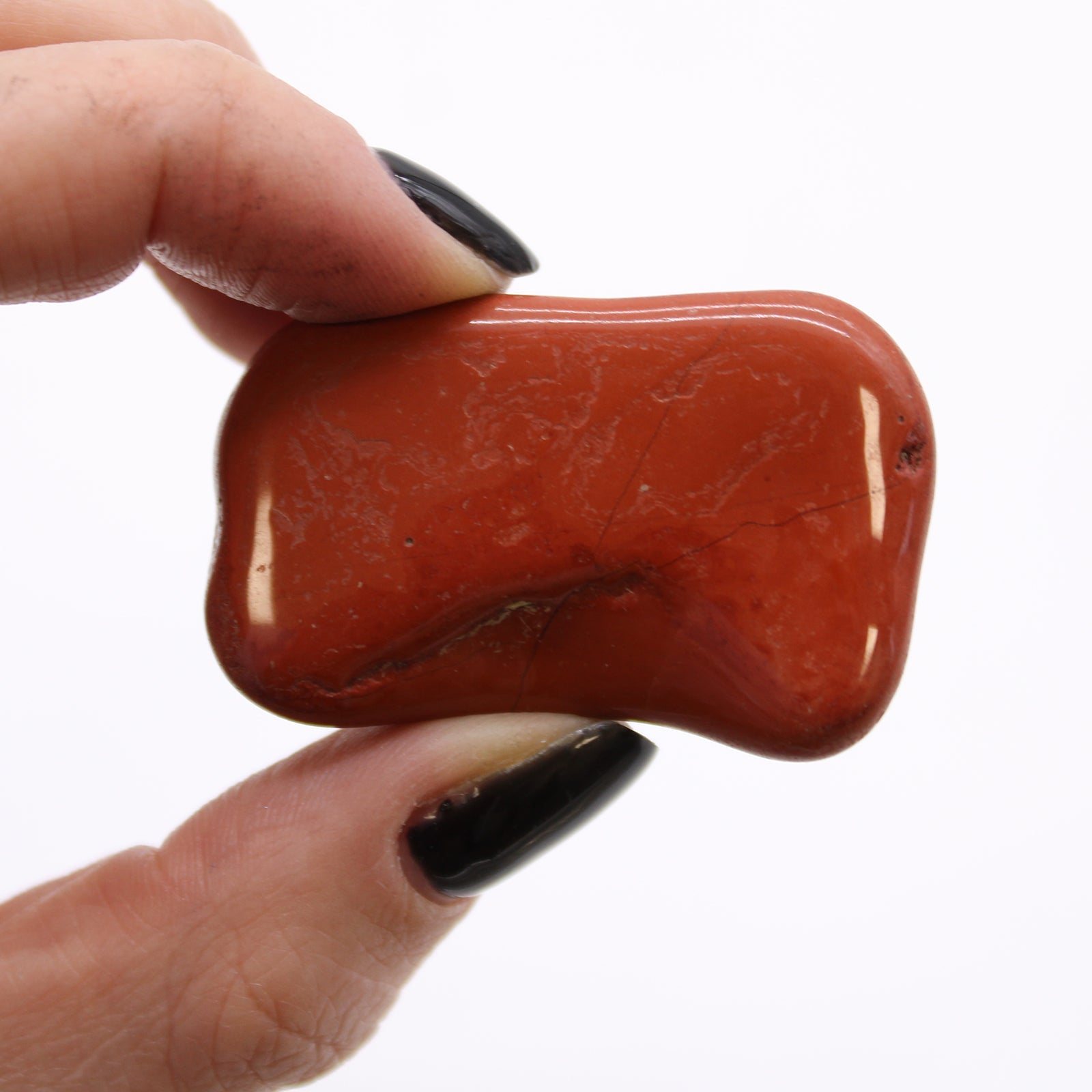 6 x Polished Natural Tumble Stones - Red Jasper product packaging on clean background from Quintessential Holistic Health Ltd