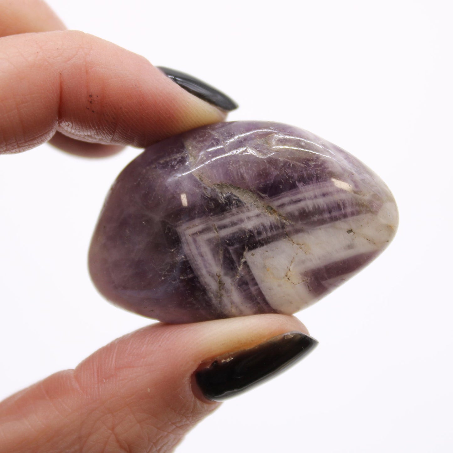 12 x Polished Natural Tumble Stones - Medium / Amethyst product packaging on clean background from Quintessential Holistic Health Ltd