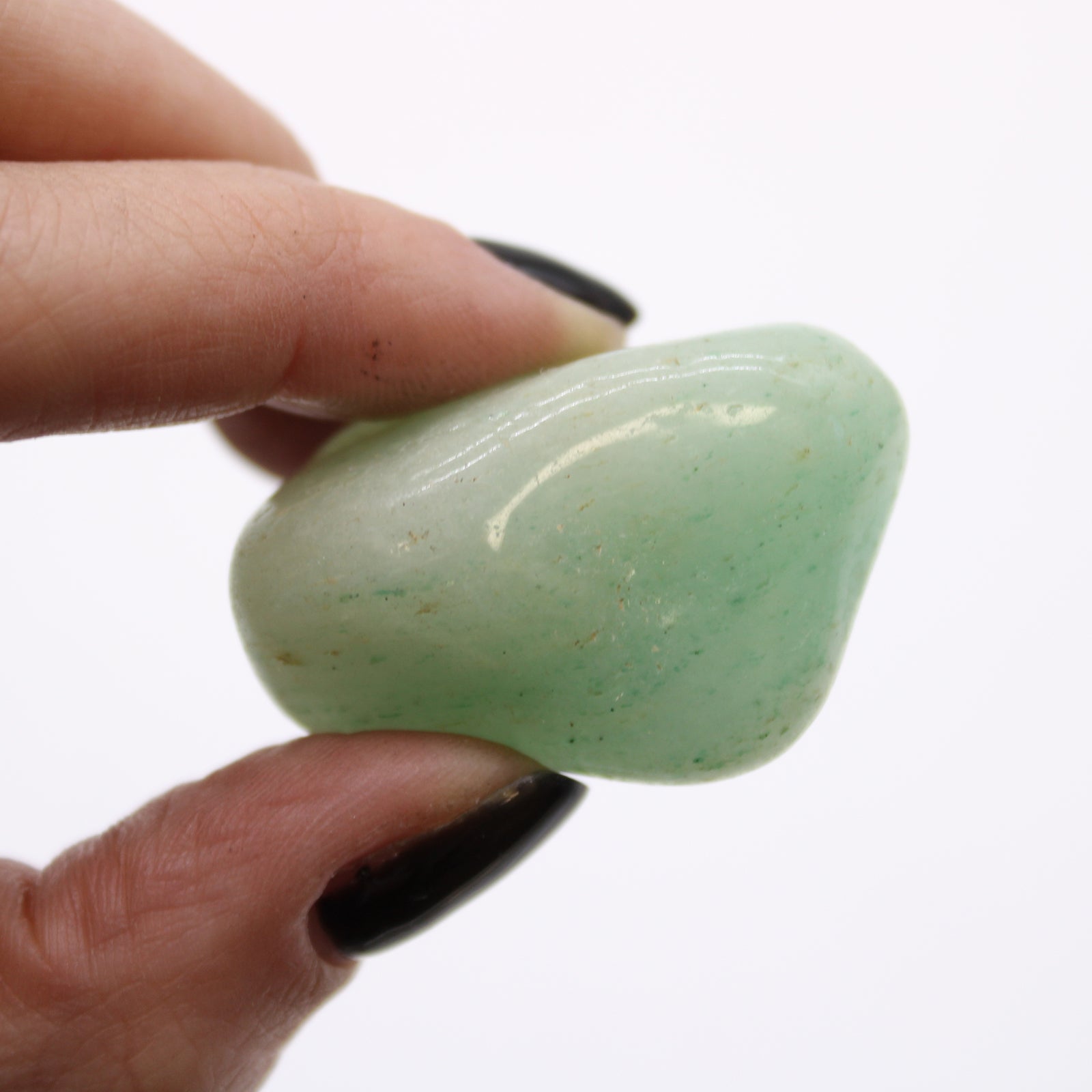 12 x Polished Natural Tumble Stones - Medium / Green Aventurine product packaging on clean background from Quintessential Holistic Health Ltd