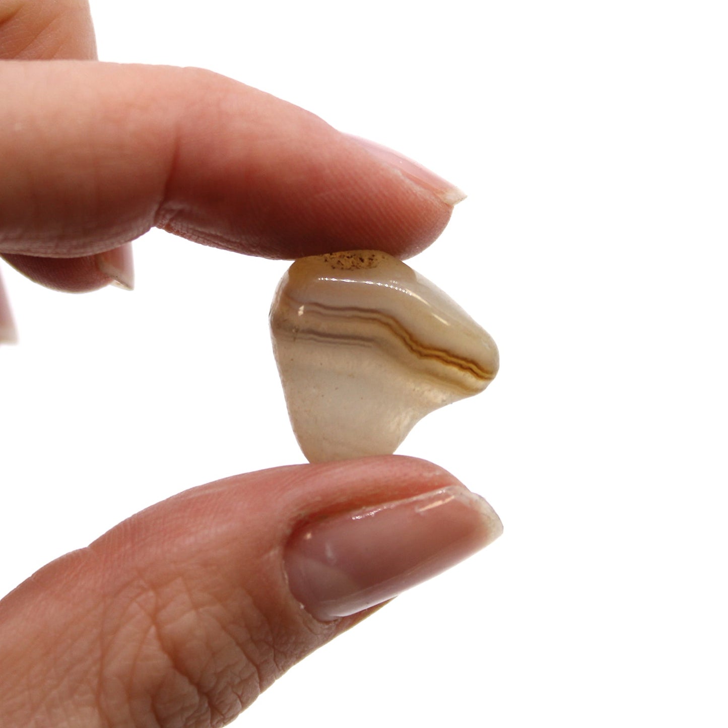 24 x Polished Natural Tumble Stones - Small / Grey Agate product packaging on clean background from Quintessential Holistic Health Ltd