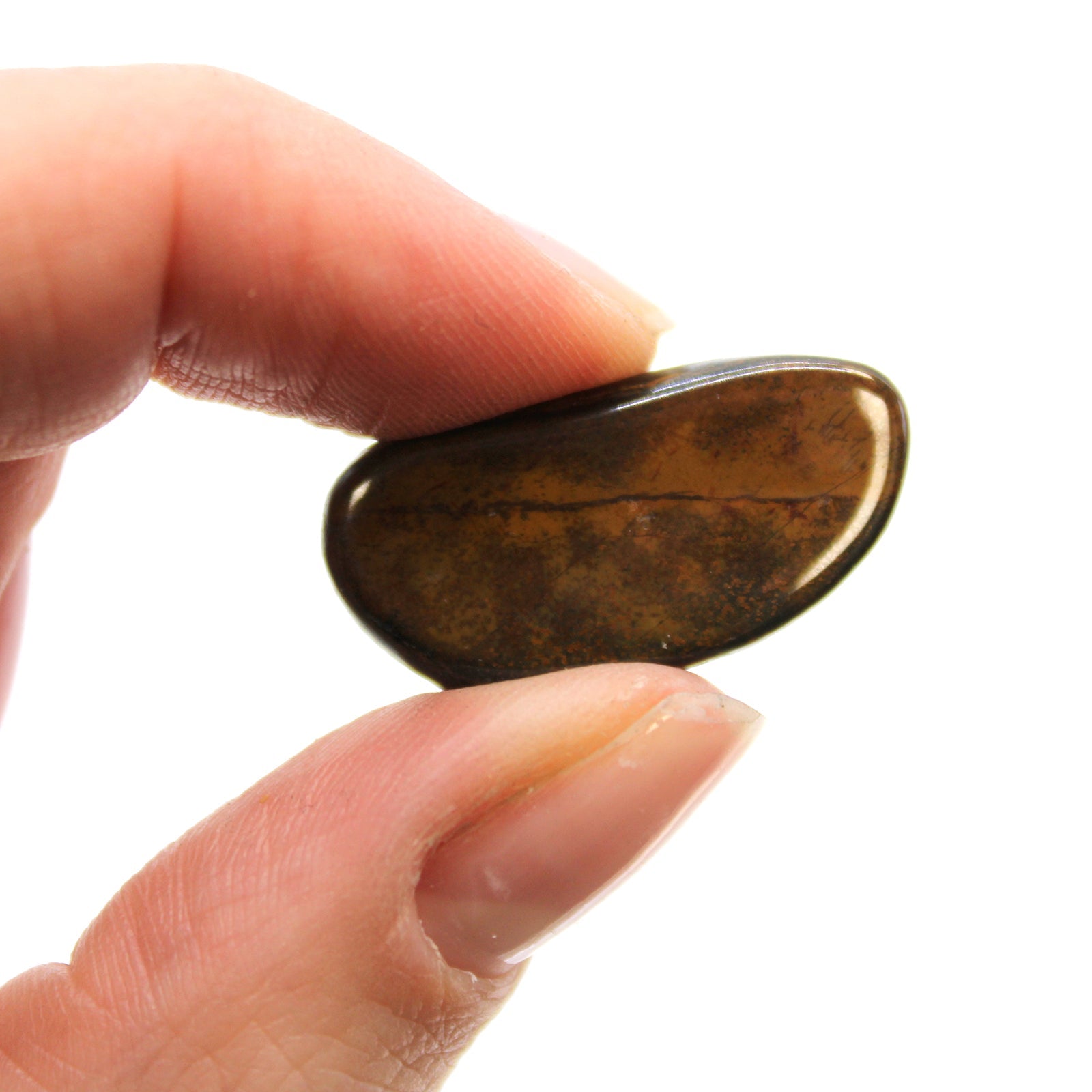 24 x Polished Natural Tumble Stones - Small / Blue Tigers Eye product packaging on clean background from Quintessential Holistic Health Ltd