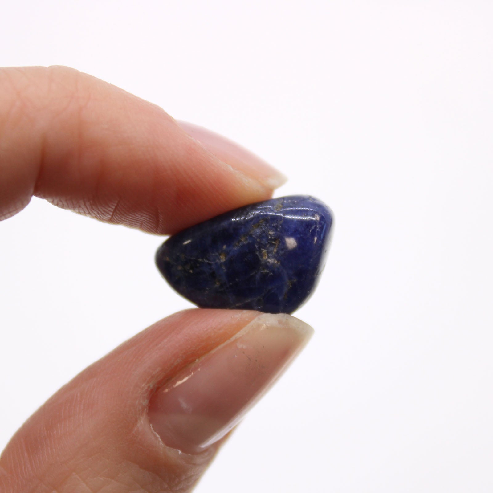 24 x Polished Natural Tumble Stones - Small / Pure Blue Sodalite product packaging on clean background from Quintessential Holistic Health Ltd