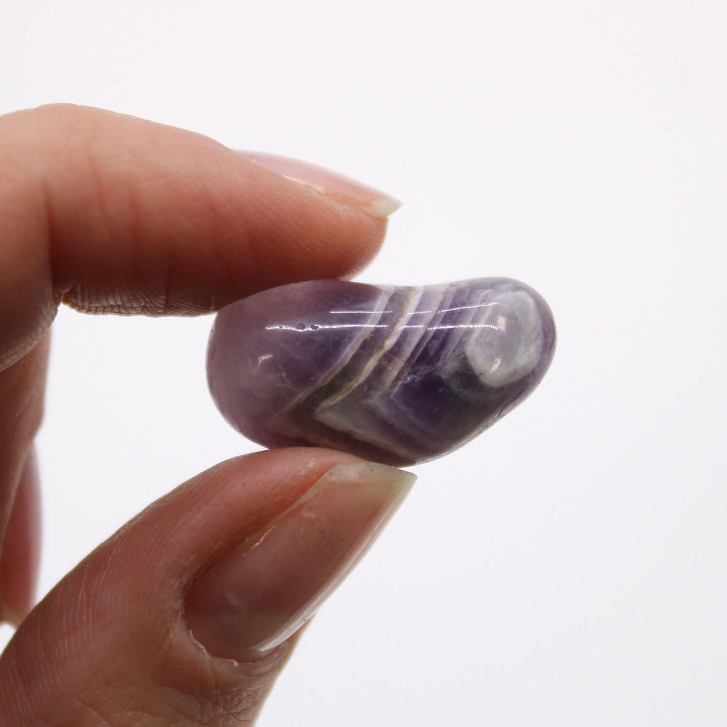 24 x Polished Natural Tumble Stones - Small / Amethyst product packaging on clean background from Quintessential Holistic Health Ltd