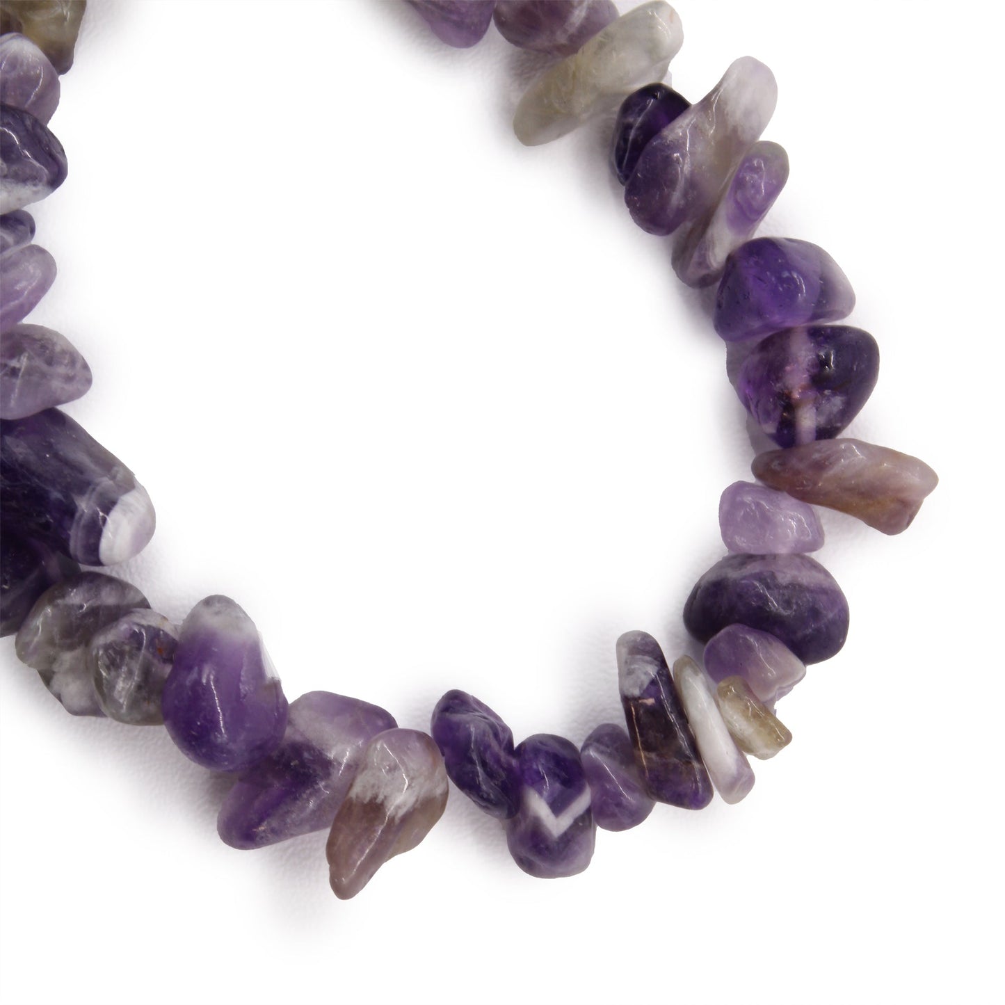Chip Stone Bracelet - Amethyst product packaging on clean background from Quintessential Holistic Health Ltd