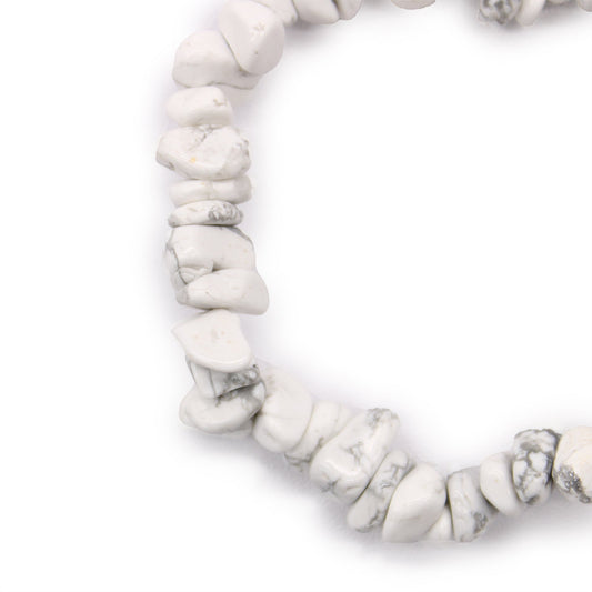 Chip Stone Bracelet - White Jasper product packaging on clean background from Quintessential Holistic Health Ltd