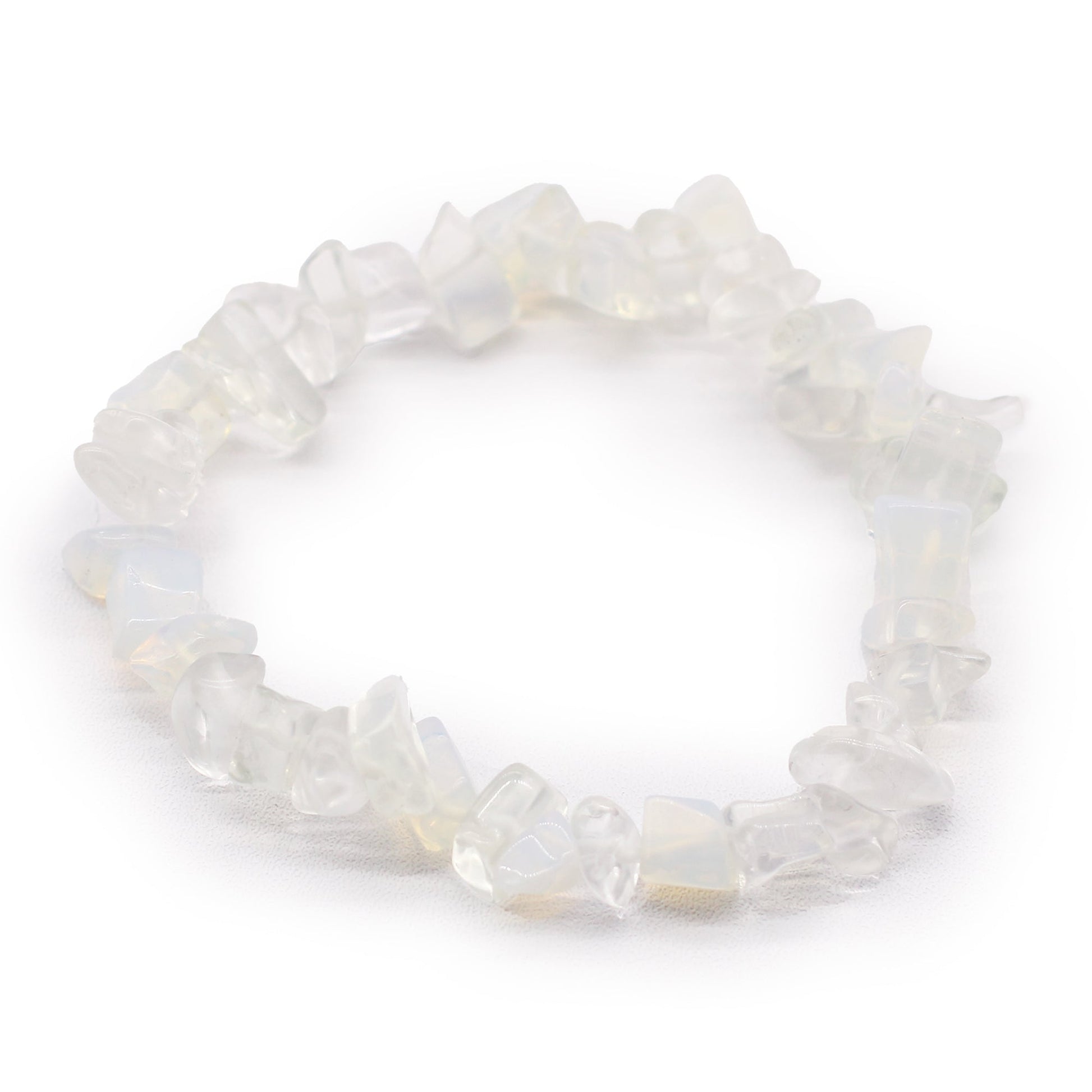 Chip Stone Bracelet - Opalite product packaging on clean background from Quintessential Holistic Health Ltd