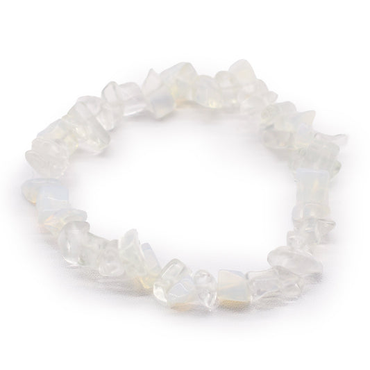 Chip Stone Bracelet - Opalite product packaging on clean background from Quintessential Holistic Health Ltd