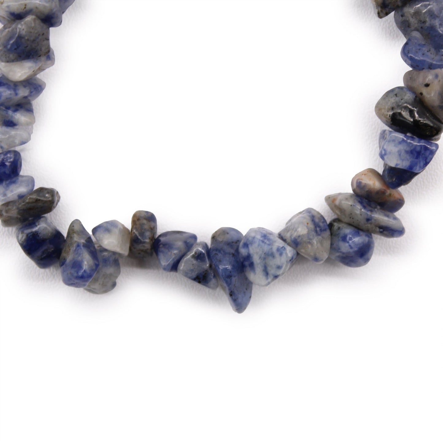 Chip Stone Bracelet - Sodalite product packaging on clean background from Quintessential Holistic Health Ltd