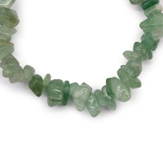 Chip Stone Bracelet -Aventurine Green product packaging on clean background from Quintessential Holistic Health Ltd