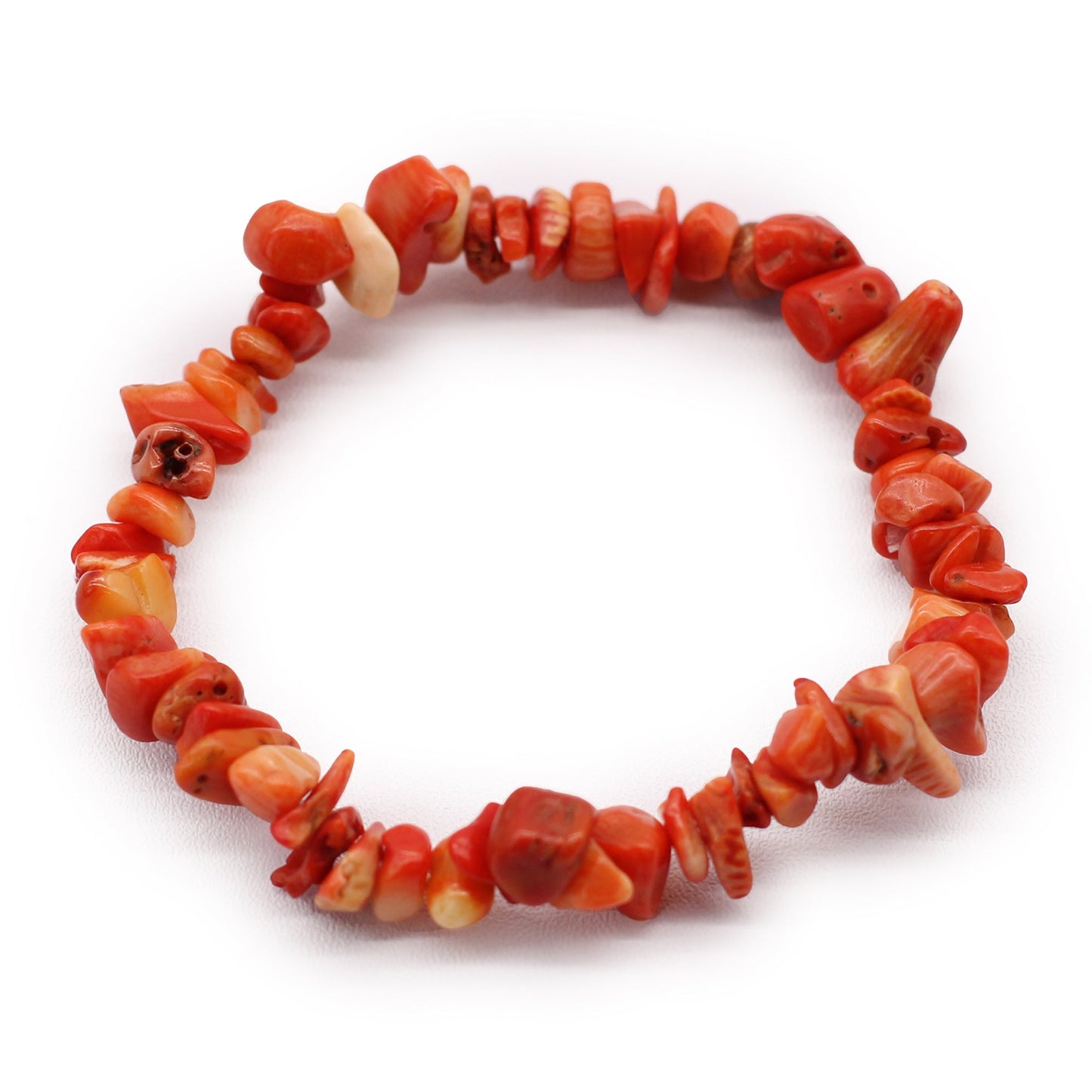 Chip Stone Bracelet - Coralite Stone product packaging on clean background from Quintessential Holistic Health Ltd