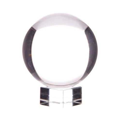 Pure Natural Crystal Ball with a Crystal Stand - 8cm / 80mm product packaging on clean background from Quintessential Holistic Health Ltd