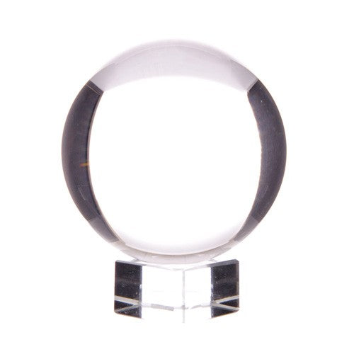 Pure Natural Crystal Ball with a Crystal Stand - 10cm / 100mm product packaging on clean background from Quintessential Holistic Health Ltd