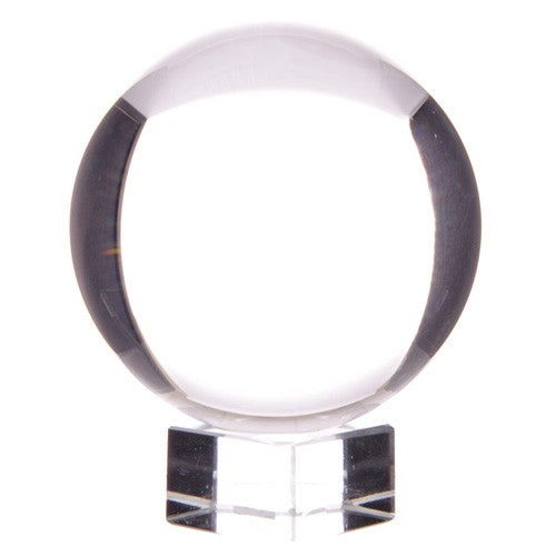 Pure Natural Crystal Ball with a Crystal Stand - 15cm / 150mm product packaging on clean background from Quintessential Holistic Health Ltd