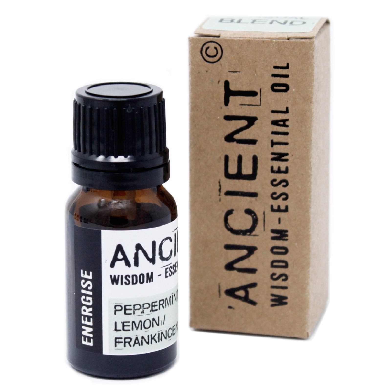 10ml Blended Essential Oil - Energising product packaging on clean background from Quintessential Holistic Health Ltd