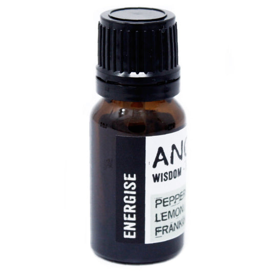 10ml Blended Essential Oil - Energising product packaging on clean background from Quintessential Holistic Health Ltd