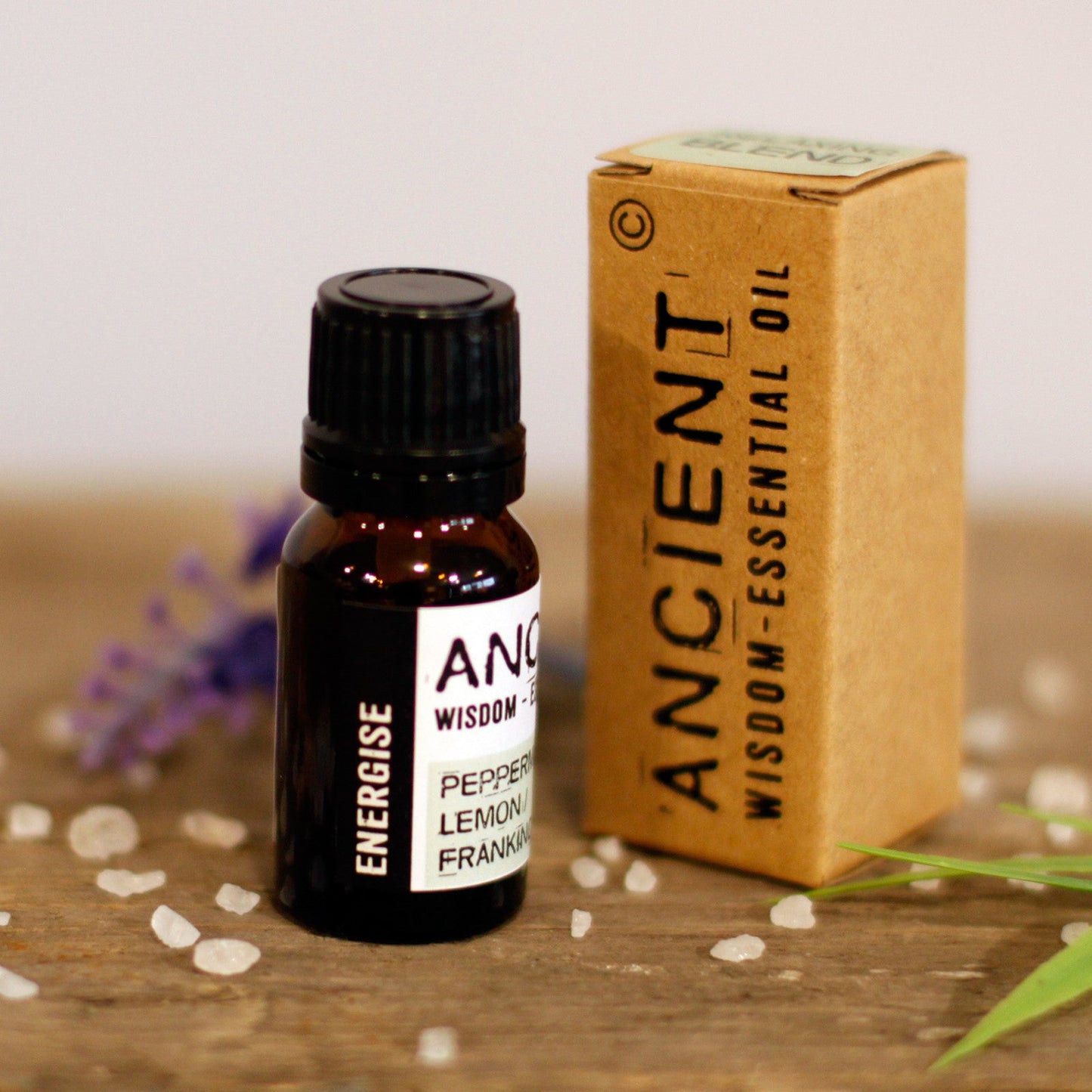 10ml Blended Essential Oil - Energising product packaging on clean background from Quintessential Holistic Health Ltd