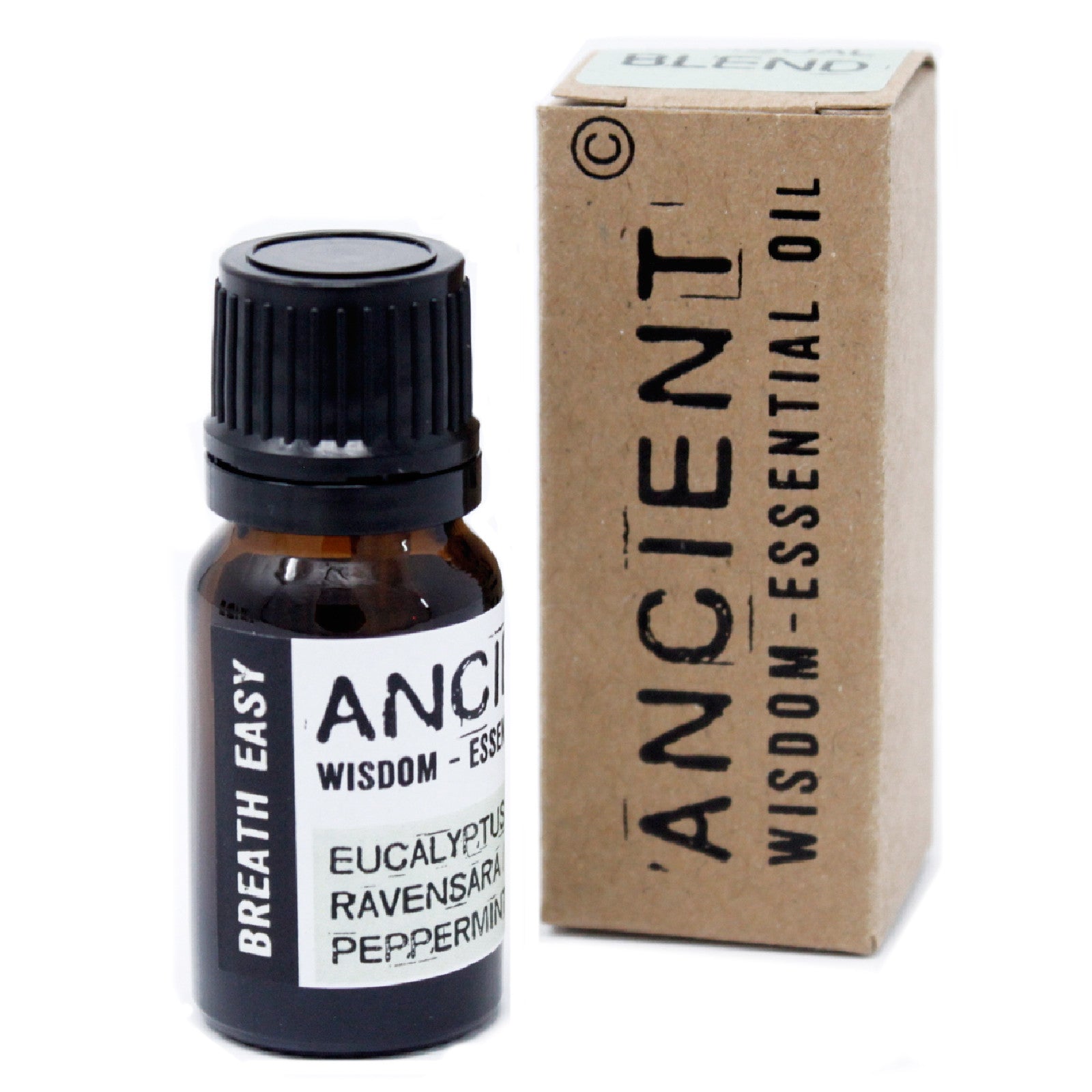 10ml Blended Essential Oil - Breathe Easy product packaging on clean background from Quintessential Holistic Health Ltd