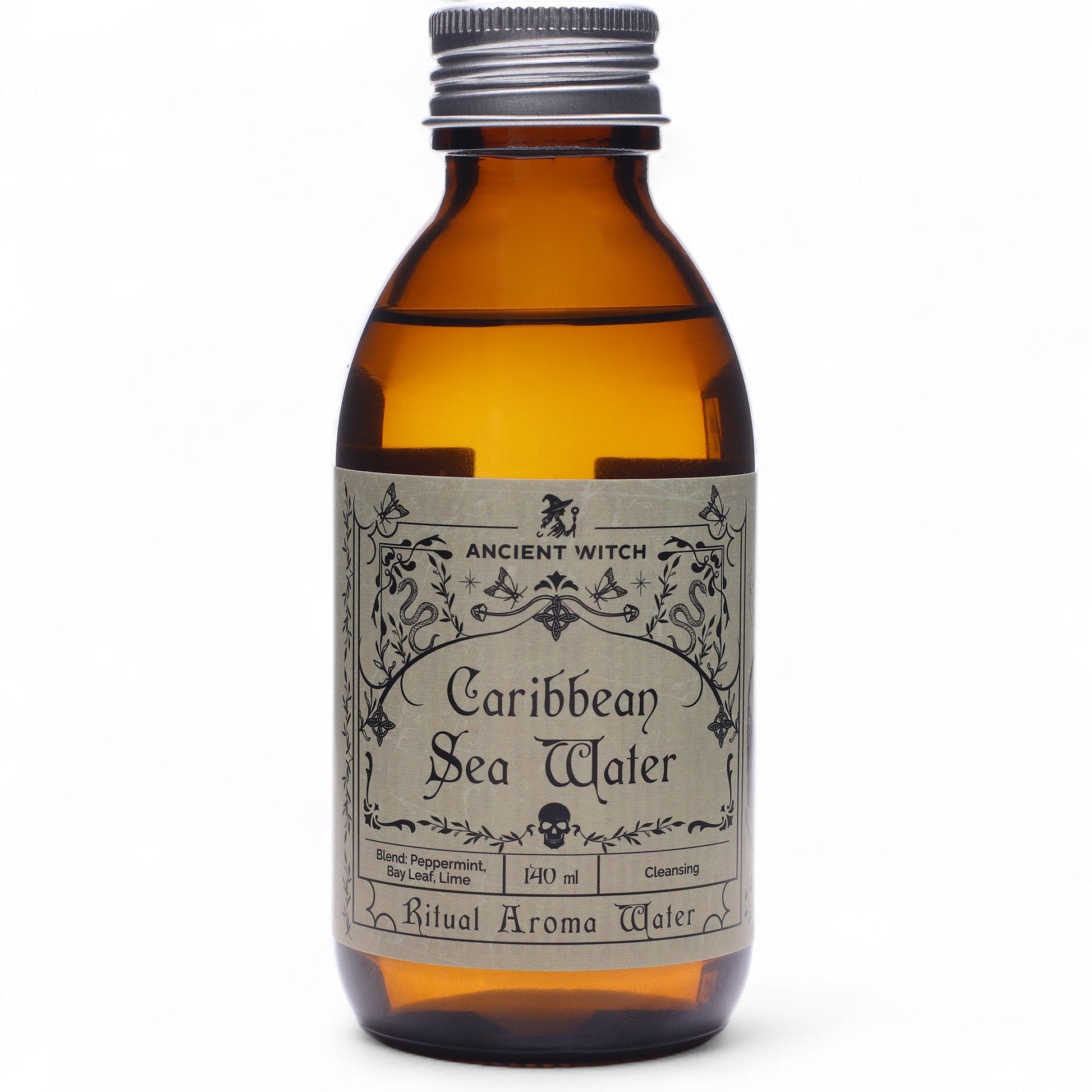 Pure Essential Oil Ritual Water - Caribbean Sea Water product packaging on clean background from Quintessential Holistic Health Ltd
