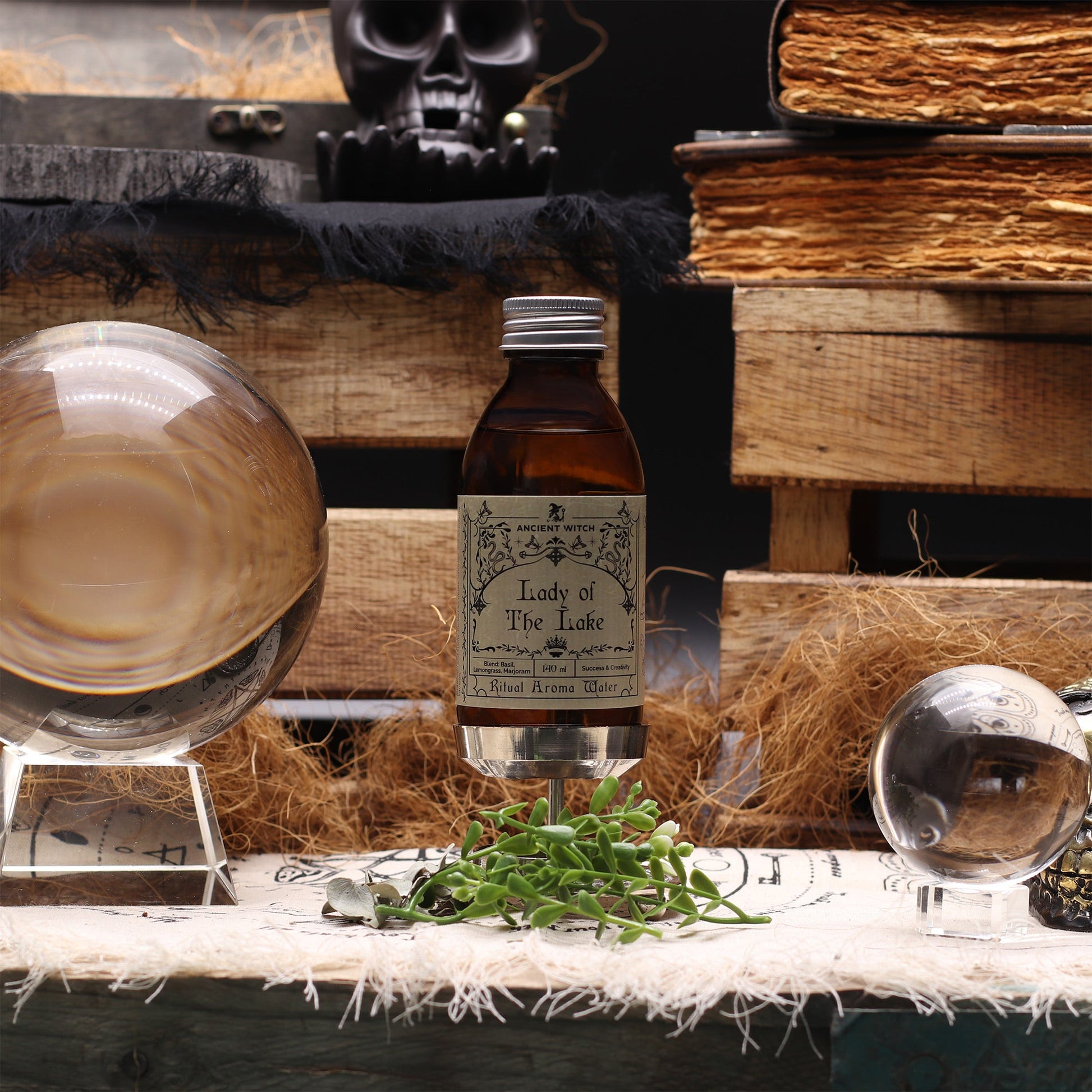 Pure Essential Oil Ritual Water - Lady of the Lake product packaging on clean background from Quintessential Holistic Health Ltd
