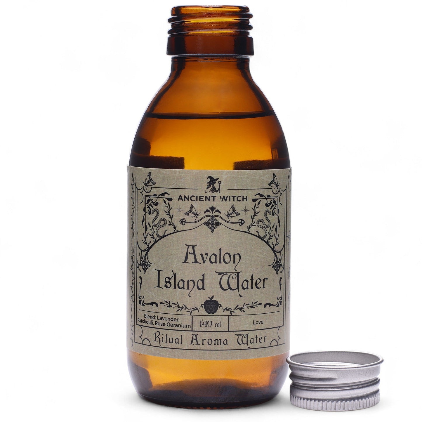 Pure Essential Oil Ritual Water - Avalon Island product packaging on clean background from Quintessential Holistic Health Ltd
