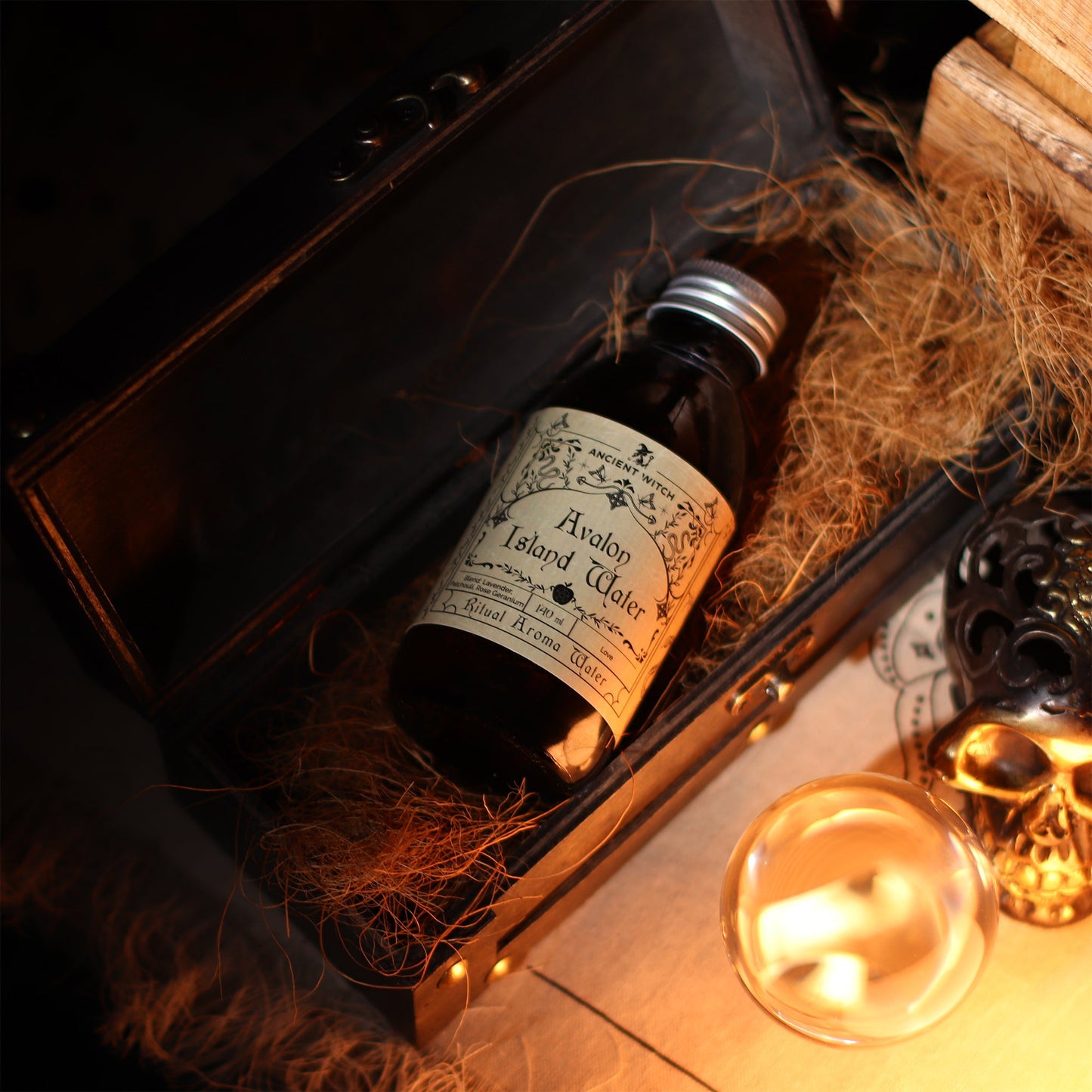 Pure Essential Oil Ritual Water - Avalon Island product packaging on clean background from Quintessential Holistic Health Ltd