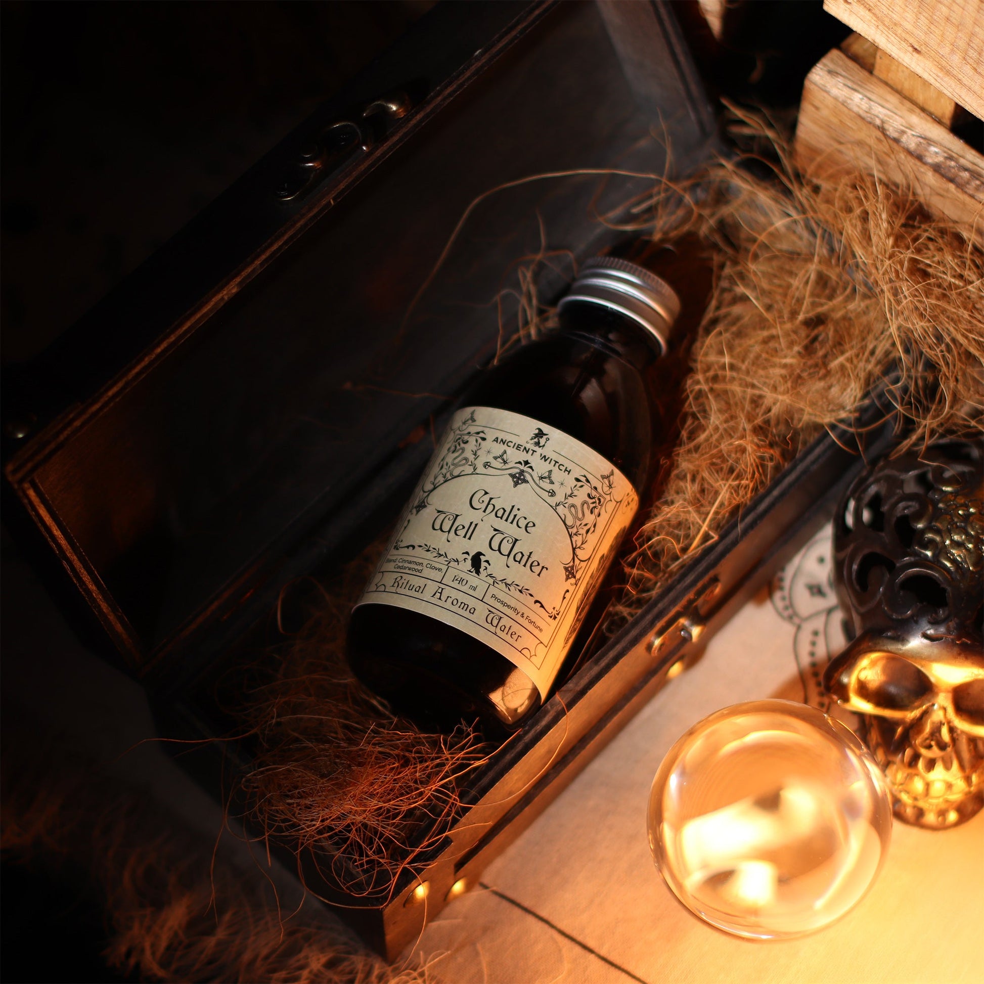 Pure Essential Oil Ritual Water - Chalice Well product packaging on clean background from Quintessential Holistic Health Ltd