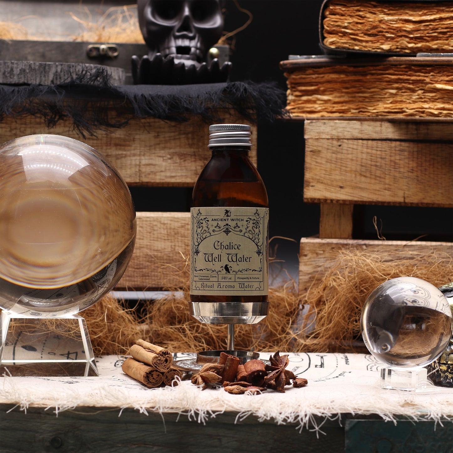Pure Essential Oil Ritual Water - Chalice Well product packaging on clean background from Quintessential Holistic Health Ltd
