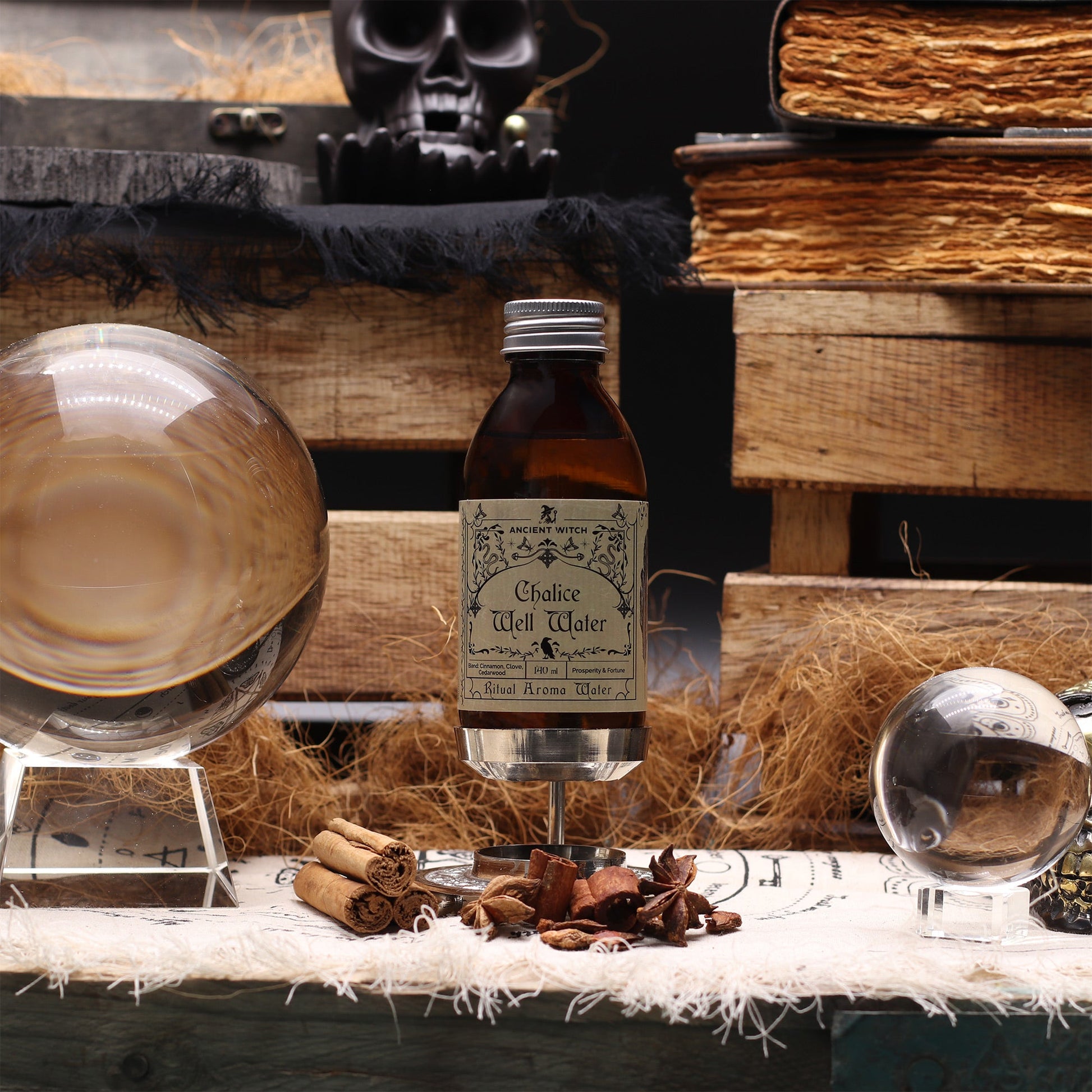 Pure Essential Oil Ritual Water - Chalice Well product packaging on clean background from Quintessential Holistic Health Ltd