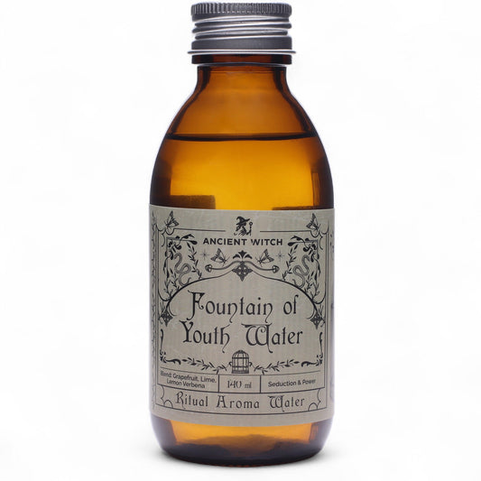 Pure Essential Oil Ritual Water - Fountain of Youth product packaging on clean background from Quintessential Holistic Health Ltd