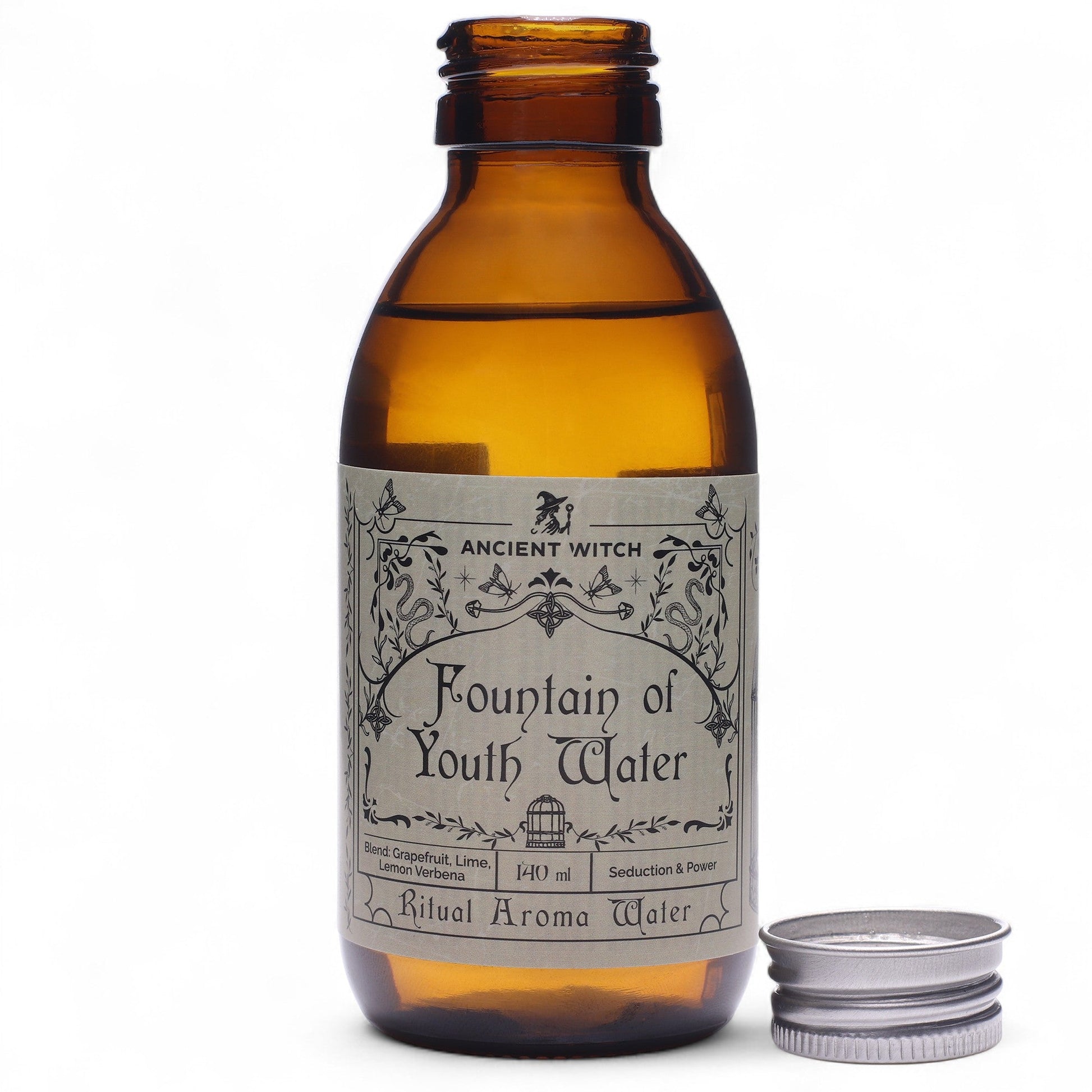 Pure Essential Oil Ritual Water - Fountain of Youth product packaging on clean background from Quintessential Holistic Health Ltd