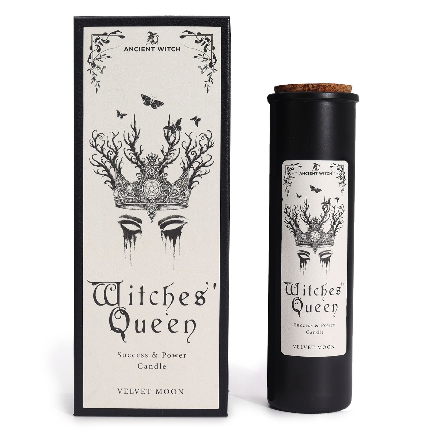 Ancient Witch Ritual Candles - Witches Queen / Power and Success product packaging on clean background from Quintessential Holistic Health Ltd