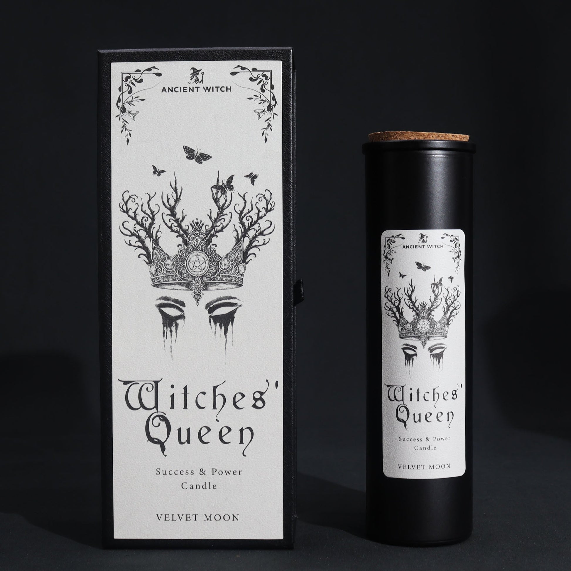 Ancient Witch Ritual Candles - Witches Queen / Power and Success product packaging on clean background from Quintessential Holistic Health Ltd