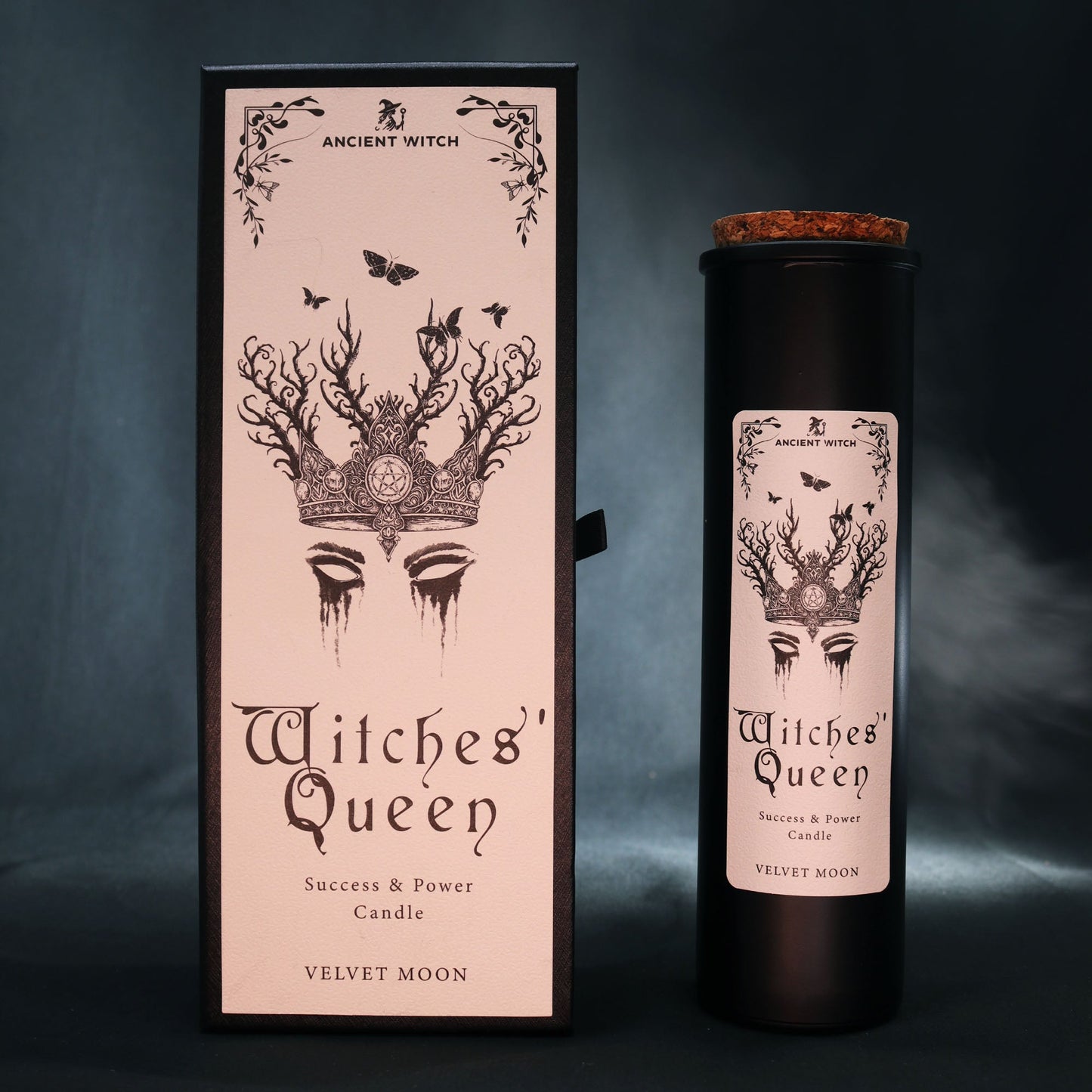 Ancient Witch Ritual Candles - Witches Queen / Power and Success product packaging on clean background from Quintessential Holistic Health Ltd