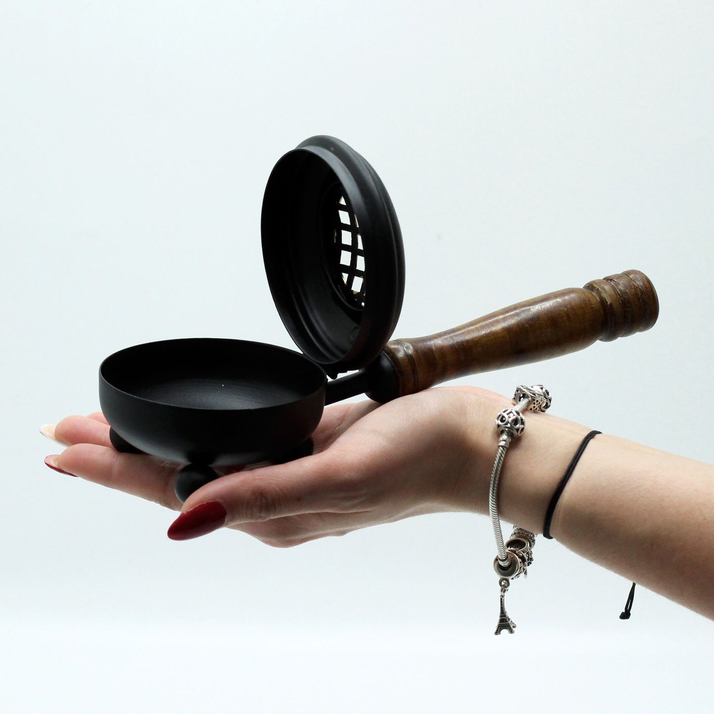 Cast Iron Incense Burner with Gold Detail - Medium