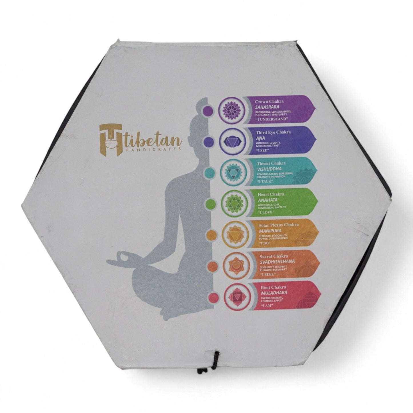 10.7cm Brass Singing Bowl Set- Moon Phase / Black