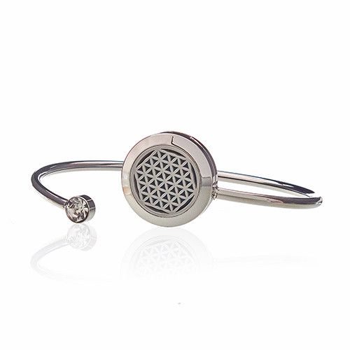 Aromatherapy Essential Oil Crystal Solid Bracelet - Flower of Life