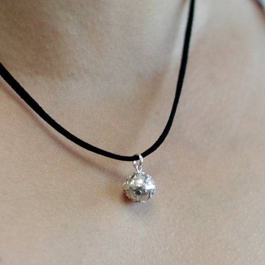 Handmade 925 Silver Angel Bell Pendant Necklace - 16mm / Prosperity