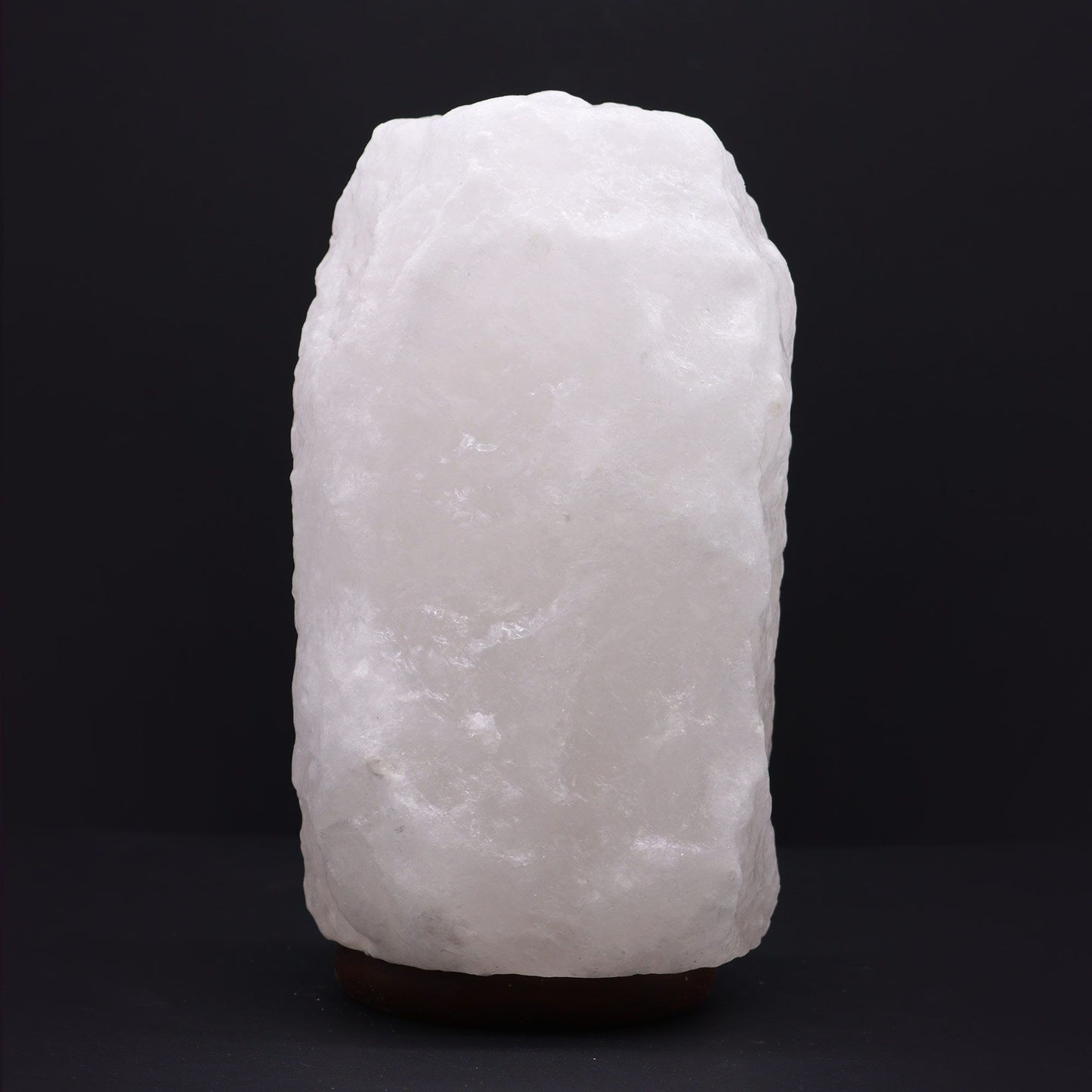 Hand Carved 240v Himalayan Salt Crystal Lamp with Base - White and Natural / 8Kg - 10Kg