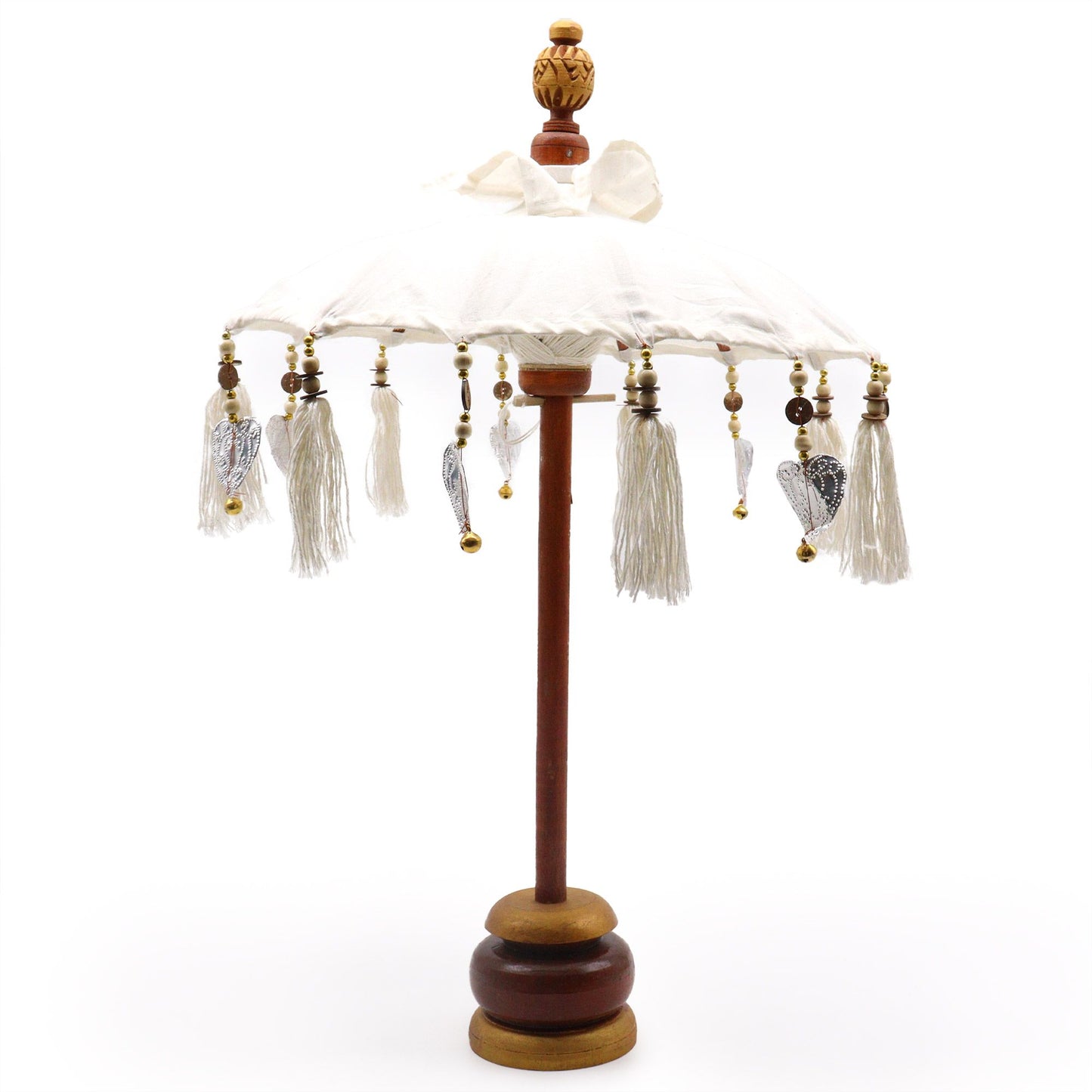 Handcrafted Indoor Parasol with Stand - Small / Plain/ Natural