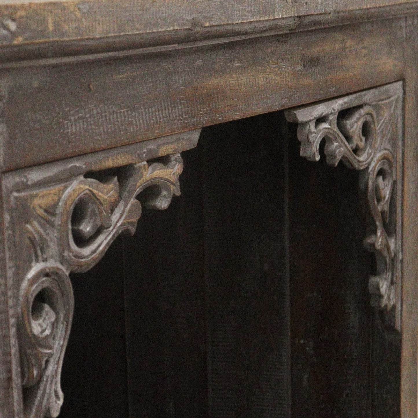 Hand Painted Albasia Wooden Bathroom Cabinet - Greywash