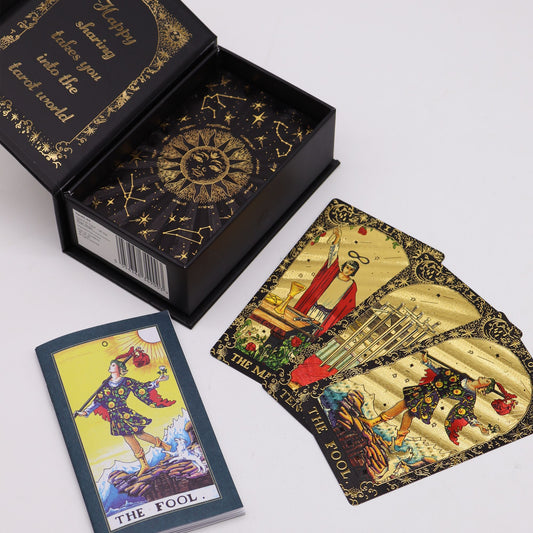 Let the Magic Begin Goddess Arcana Gold Foil Tarot Cards Gift Box Set