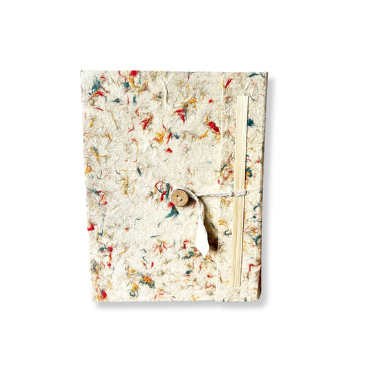 A6 Eco-Friendly Lokta Paper Notebook - Mixed Colour Cotton