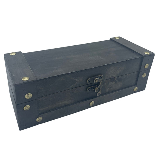 Decorative Vintage Style Storage Tea Chest - Medium / Grey