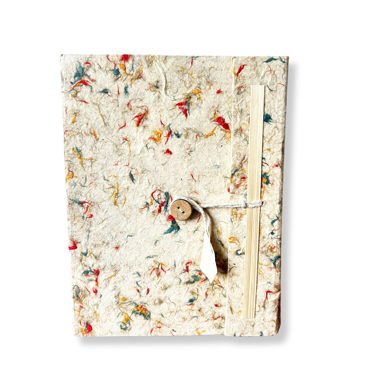 A5 Eco-Friendly Lokta Paper Notebook inc Bookmark - Mixed Colour Cotton