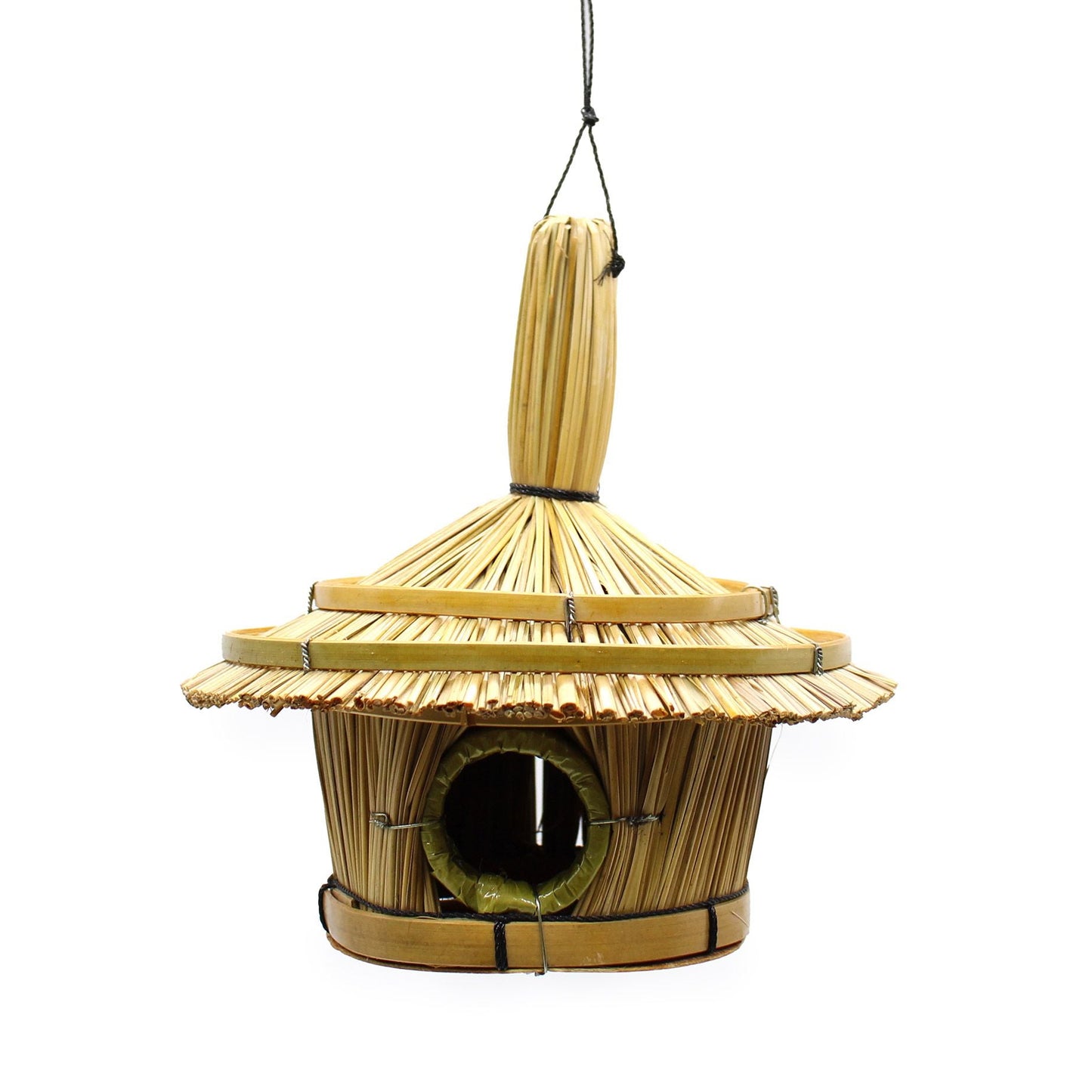 Handcrafted Seagrass Bird Box - Small / Round