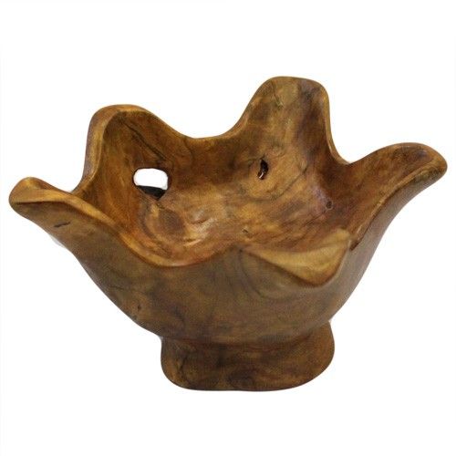 Hand Carved Teak Root Bowl
