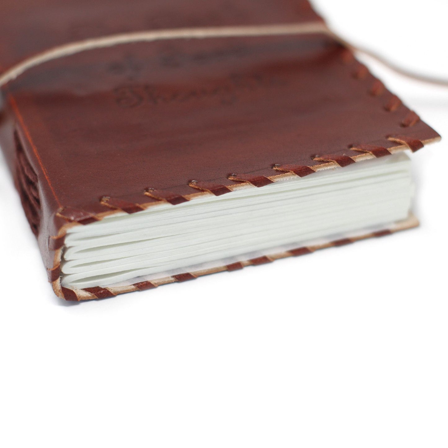 Handmade Leather-Bound Eco-Friendly Journal with Wrap - Small / Brown / Book of Thoughts
