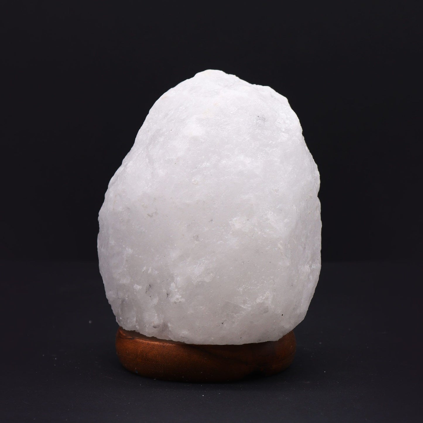 Hand Carved 240v Himalayan Salt Crystal Lamp with Base - White and Natural / 1.5Kg - 2Kg